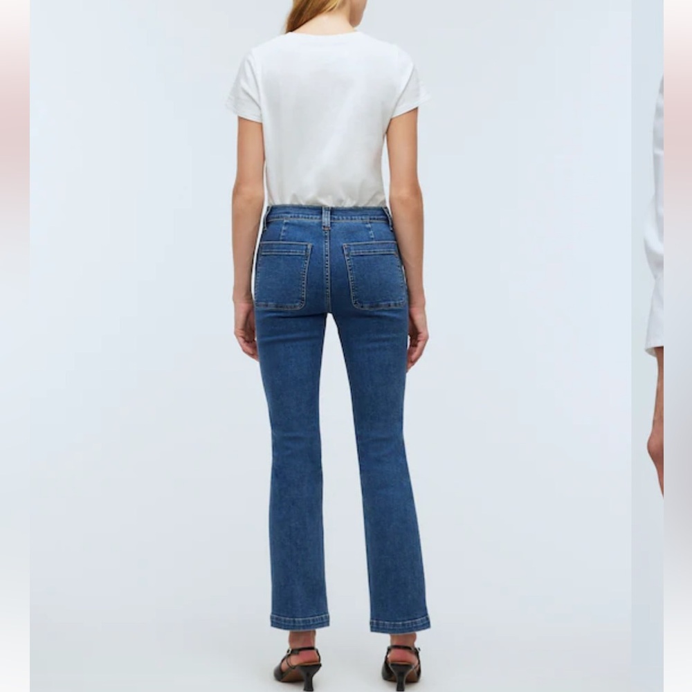 Madewell NWT❗️Midrise Kick Out Crop Denim Jeans - Picture 9 of 10